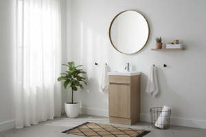 Vanity - Misty Series 400F White/ Grain wood/Grey