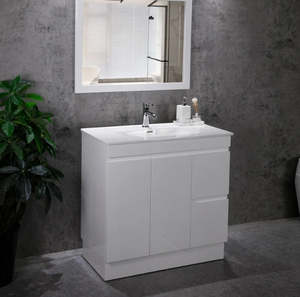 Freestanding Vanity: Vanity - Heron Plywood Series N900F/600/700/1200 White 100% Water Proof