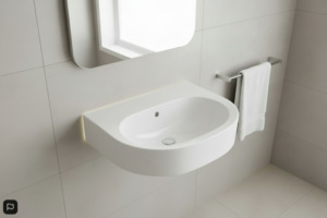 Ceramic Hand Basin: Kohler Wall-hung Lavatory 550mm