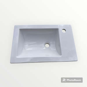 Counter Top Basin: Ceramic Novella Wash Basin 53x32cm (white)