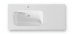 Ceramic Cabinet Basin: Ceramic ET AIR 1200 LEFT White Top