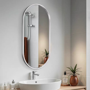 Bathroom Vanity Mirror Metal Framed, Wall-Mounted 3 colors to choose