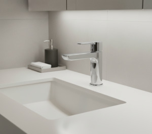 Caroma Jade All Pressure Basin Mixer - Stainless Steel