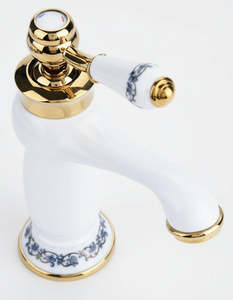 Vintage Floral Ceramic Single Handle Mixer Tap Cold Hot Water
