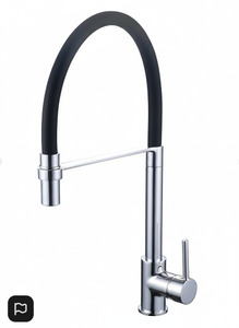 Countertop brass kitchen mixer tap with swivel spout