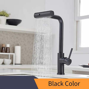 Kitchen Tap: Nickel 304 Stainless Steel Pull-out Kitchen Faucet Waterfall Hot And Cold Mixed