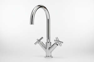 Dual handle cold and hot water mixer tap kitchen sink tap