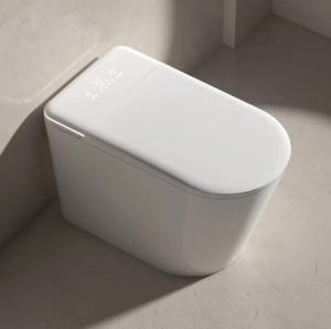 Toilet Suite: Smart Modern Bidet Toilet, with Heated Seat, Dual Auto Flush