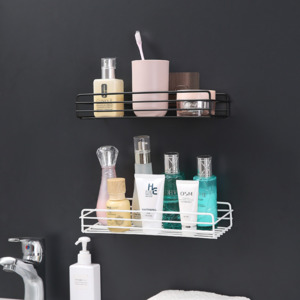 Bathroom Accessories: Bathroom perforation-free rectangle shelf