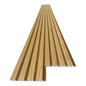Waterproof Decorative Sheet: Fluted Panels 159x3000mm WPC Slated Wall Panel- Light Oak Color