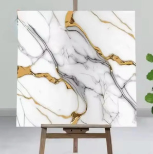 Waterproof Decorative Sheet: 10pcs of PVC golden grey  wall tiles sticker  -30x30 cm