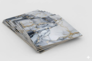 Waterproof Decorative Sheet: 10pcs of PVC modern marble wall tiles sticker  -30x30 cm