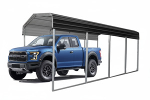 Metal Carport Carports And Sheds Steel Galvanized Carport -D5830xL3330xH2800
