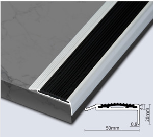 Aluminum alloy stair anti-slip strip