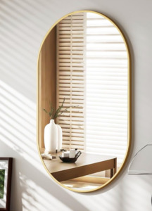 SALE! Bathroom Mirror for Wall With Golden Frame 900X600mm