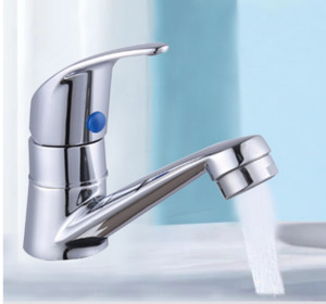Chrome Single Handle Hole Bathroom Basin Faucet Single Cold