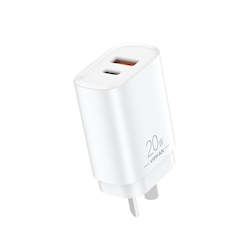20W USB-C & USB-A Dual Super Fast Wall Charger (PD 20W + QC3.0)