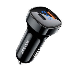 Car Charger: 66W USB-C & USB-A Dual Super Fast Car Charger (PD 36W + QC 30W)