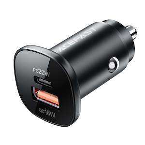 Car Charger: 38W USB-C & USB-A Dual Super Fast Car Charger (PD 20W + QC 3.0)