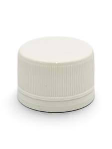 28mm White Tamper evident Rigger cap