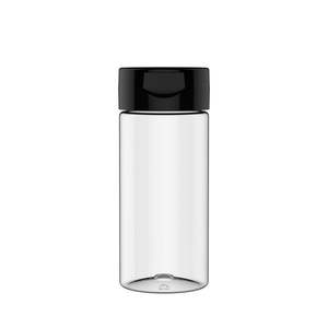 Pet Pp: 340gm Round clear PET Flask T55 Flip Cap