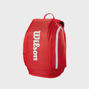 Bags: Wilson Super Tour Red Backpack 2025