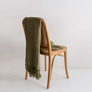 Throws: Richmond Wool Blend Throw - Moss