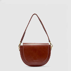 Brie Leon: Daphne Shoulder Bag - Saddle