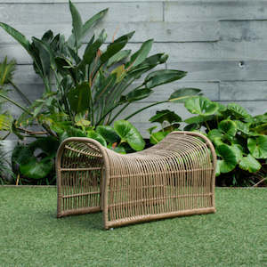 Wave Foot Stool (Straight Weave) - Natural