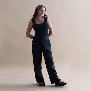 End Of Season: Imogen  Linen Pant- Black