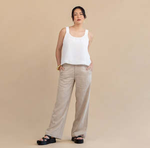 Imogen Linen Pant- Natural