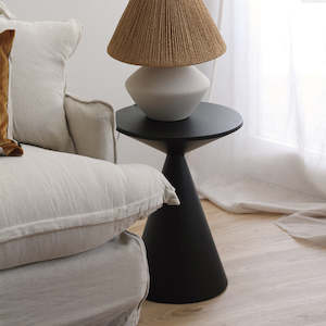 Living Room Furniture: Studio Cone Table Tall - Black