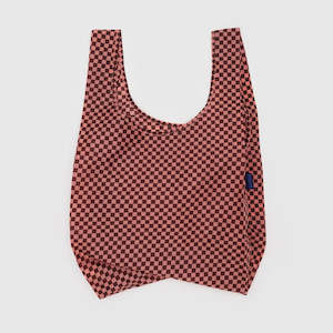 Reusable Bag - Pink Brown Check
