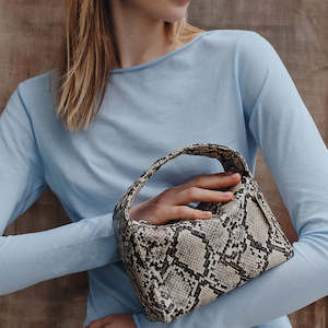 Luca Mini Bag - Beige Python