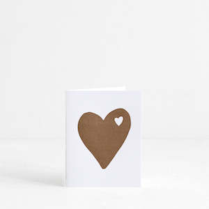 Greeting Cards: Big Hearted - Antique Gold
