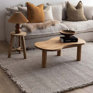 Ulster Floor Rug - White/Natural