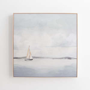 Serene Sailboat Framed Canvas