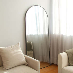 Alberto Arch Floor Mirror - Black