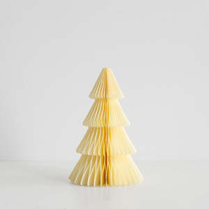 Support Local Business: Standing Tree Decoration 20cm - Cream