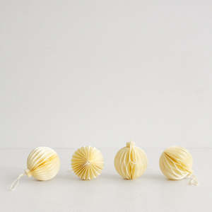 Christmas Decorations Bauble Set of 4 - Cream