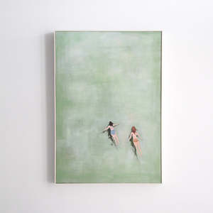Swimming Girls Framed Art