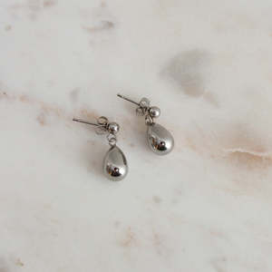 Wardrobe: Tear Drop Earrings - Silver
