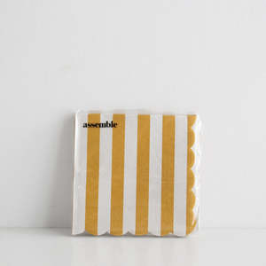 Carnival Paper Napkins - Mustard Stripe