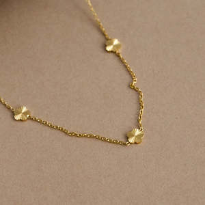 Support Local Business: Clover Necklace - Gold
