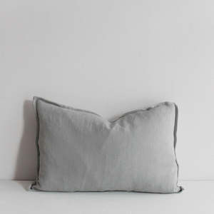 Cushions: Vittoria Linen Lumbar Cushion - Mist