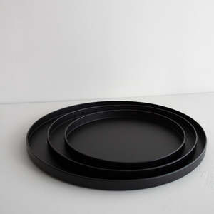 The Summer Table: Round Tray - Black