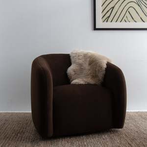 Xander Swivel Chair - Chocolate Velvet