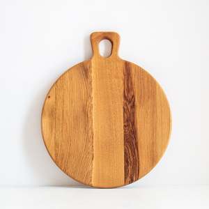 Serveware: Oak Round Board with Handle - 48cm