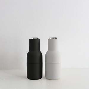 AUDO Salt & Pepper Grinders Ash & Carbon (Steel Lid)