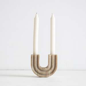 Home: Casa Marble Candle Holder - Natural